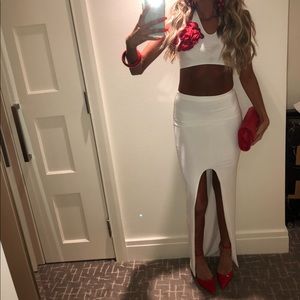 Plt white skirt and halter